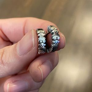 Silver TOUS Puppies Hoop Earrings